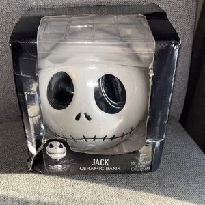 Disney White Ceramic Nightmare Before Christmas Bank